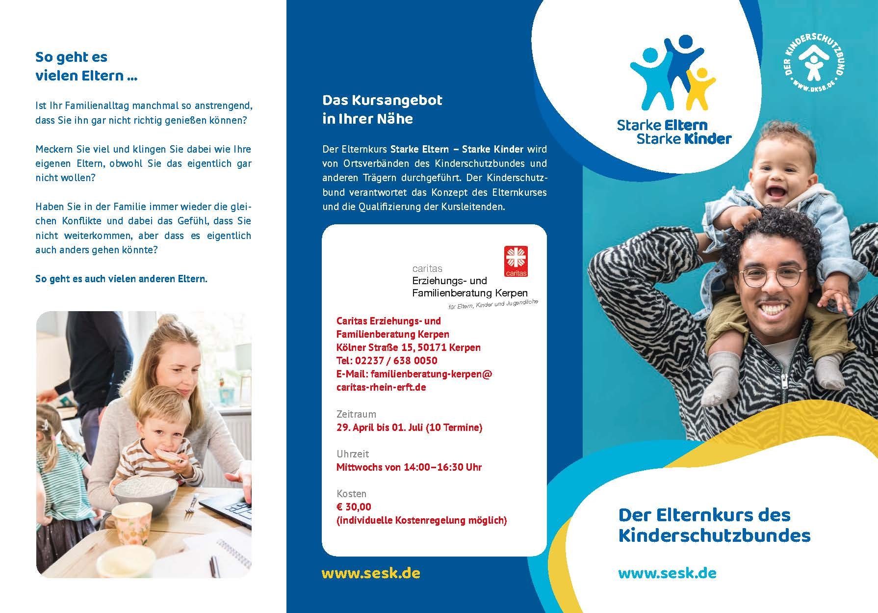 Starke Eltern - Starke Kinder_Flyer_Seite_1 (c) Caritas Rhein-Erft