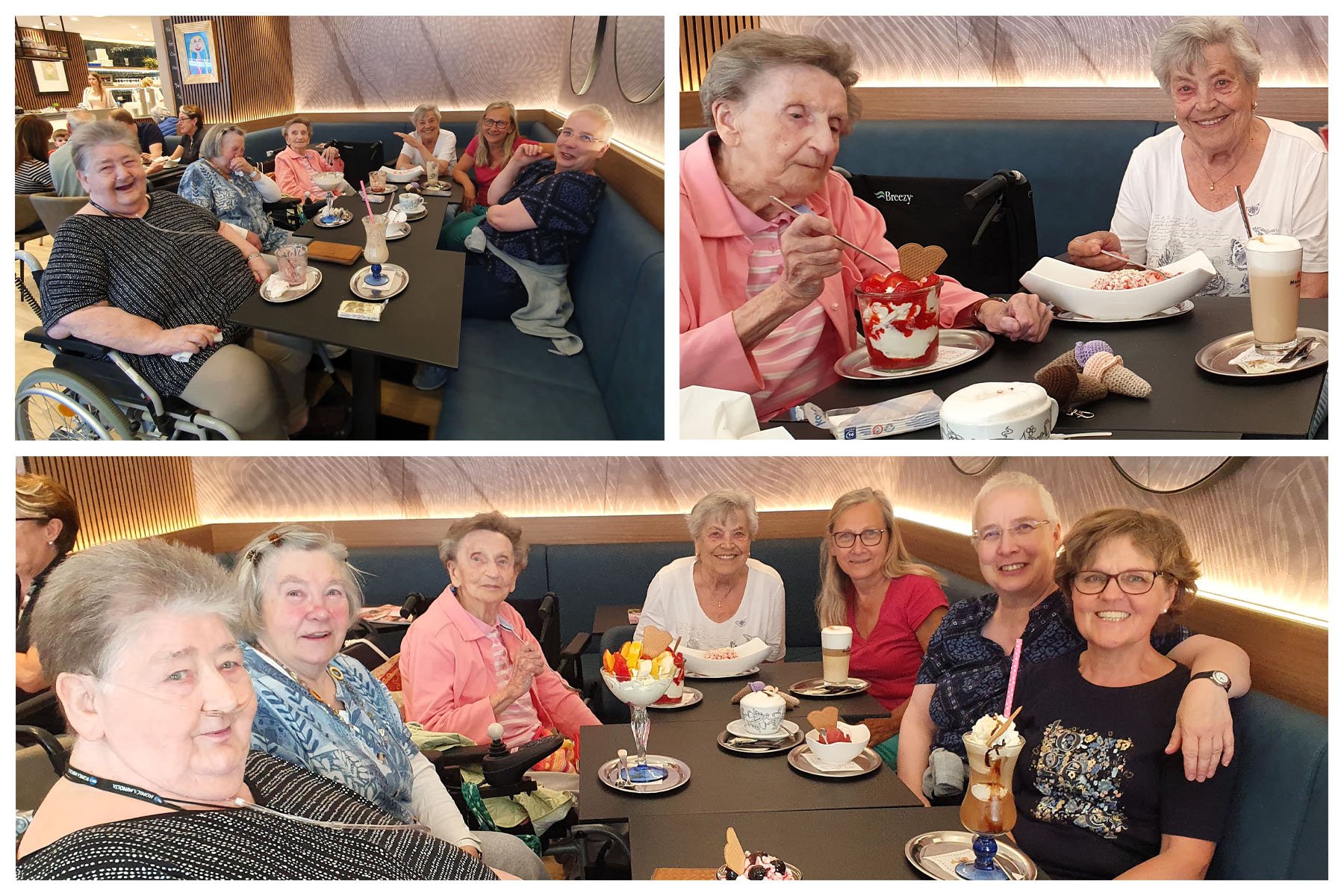 Die Strickrunde im Eiscafé (c) Caritas Rhein-Erft